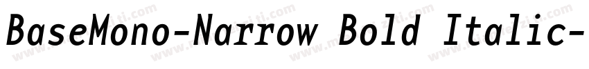 BaseMono-Narrow Bold Italic字体转换